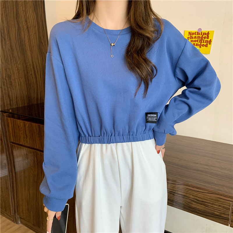 Student High Waist Cropped All-match Top