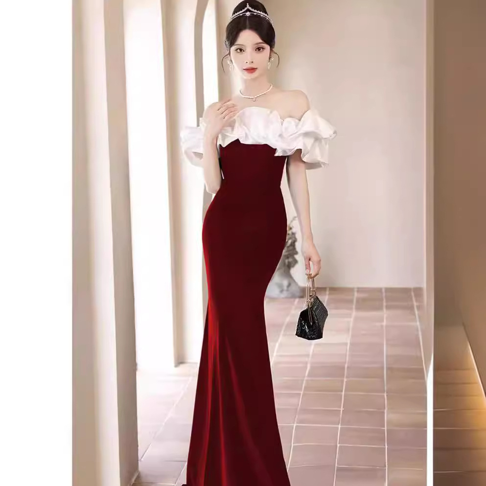 Off-Shoulder Long Party Dress