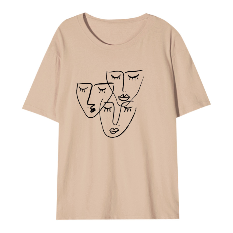 Title 6, T-shirt ample imprimée pour femmes avec masque ...