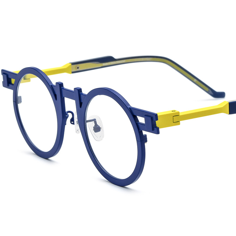 Colorful Ultra-light Pure Titanium Round Eyeglass Frames - Image 8