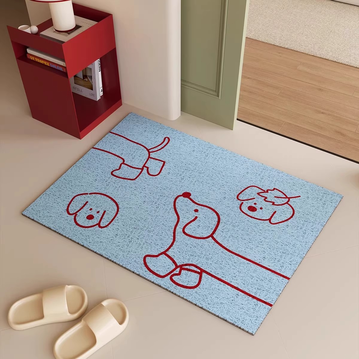 Minimalist Sketch Animal Loop Pile Entry Mat Non-Slip Mat