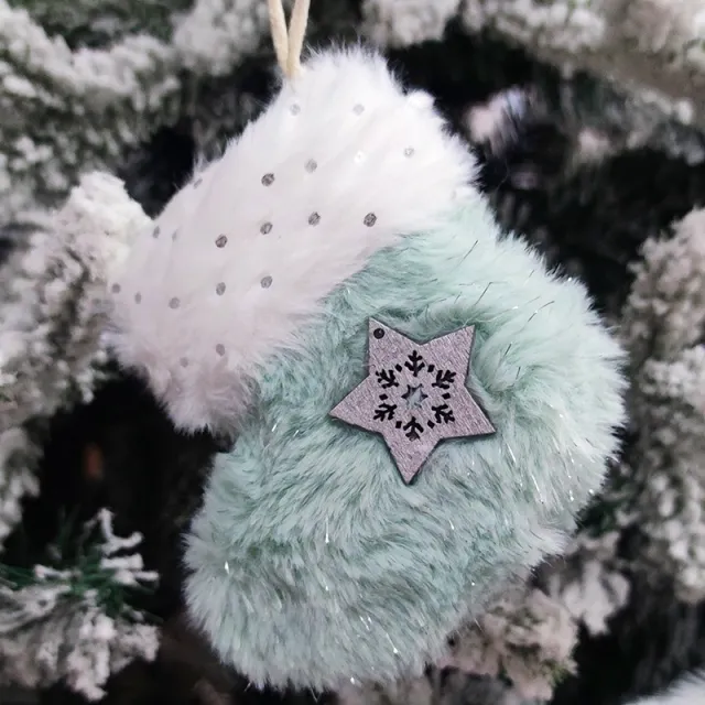 Christmas Plush Socks Hanging Decorations Green Socks Pendant Random - Shop at LoveMi