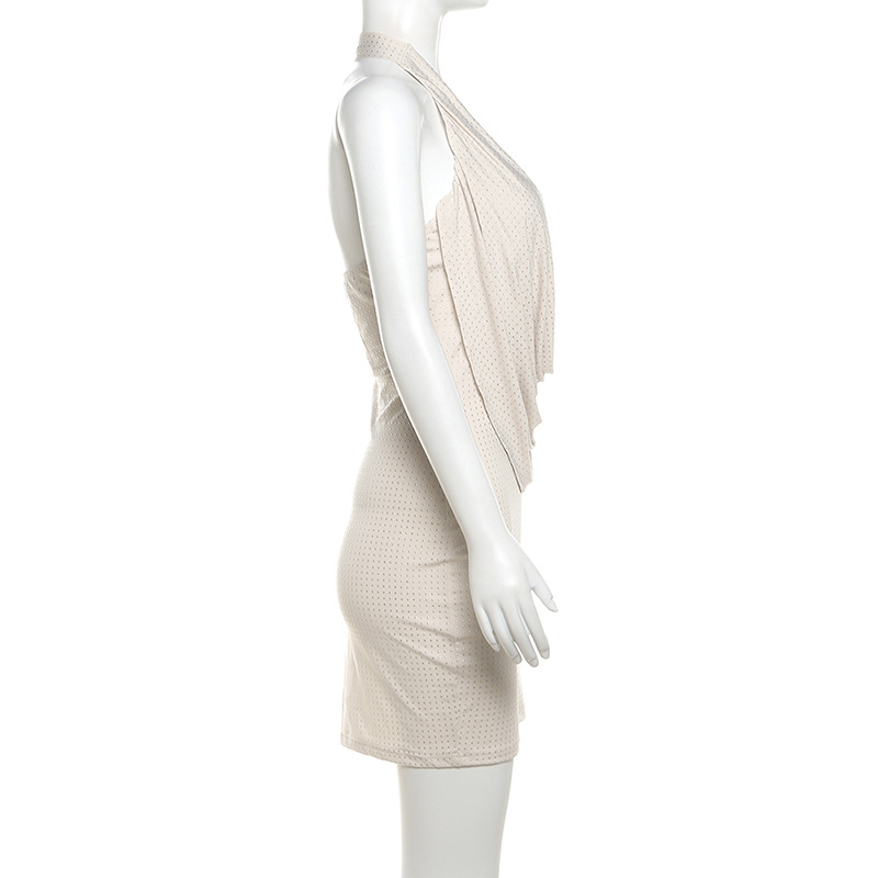 Сексуальное облегающее платье-футляр с открытой спиной и бретельками на бретельках