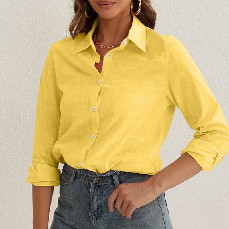 Casual Women's Shirt Solid Color Loose Top
