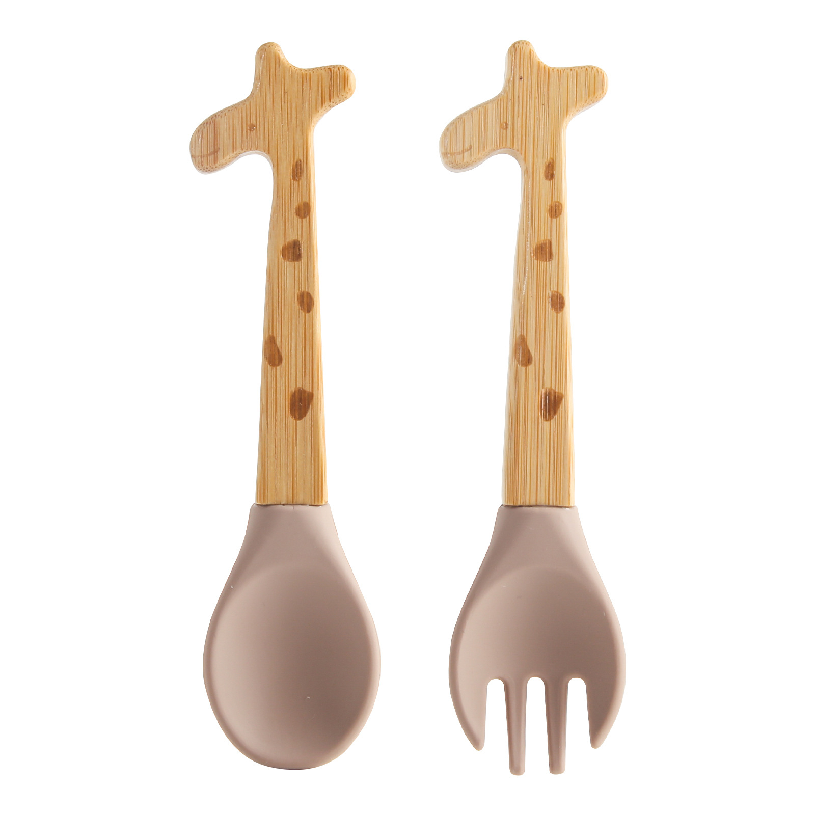 Giraffe Spork Brown