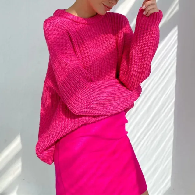 Loose Long Sleeve Idle Style Pullover Sweater For Women Red - Shop at LoveMi