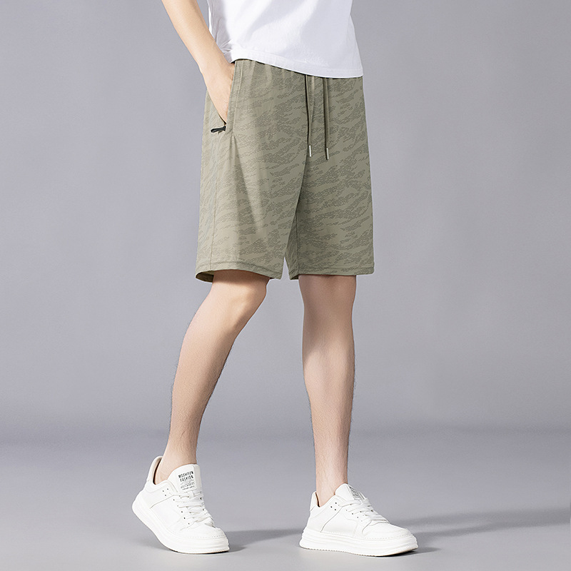 Ice Silk Quick-drying Five Points Straight Shorts