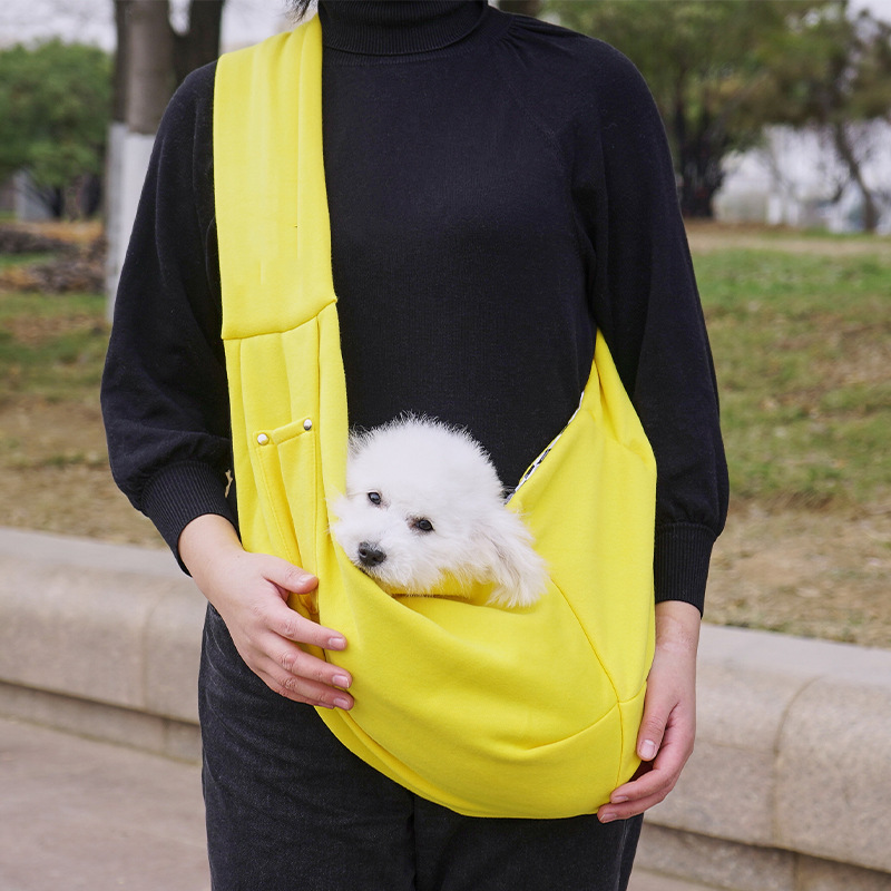 Polyester Pet Crossbody Bag With Pockets, Can Hold Up To 15 Jin