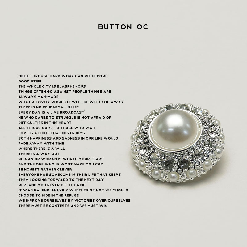 Pearl Diamond Edge Clothing Decorative Buttons