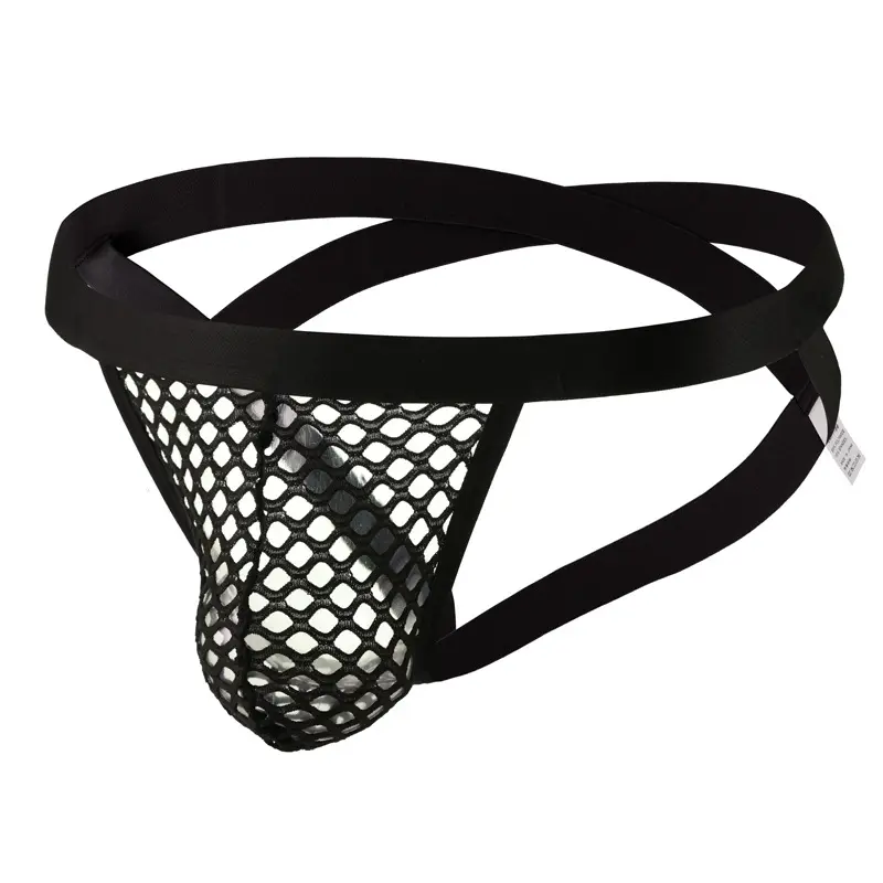 Men's Underwear T-back Lace Mesh Double G-string