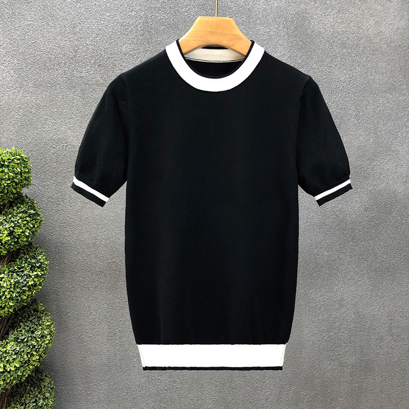 Mens Trendy Short-sleeve Or Half-sleeve Base Sweater