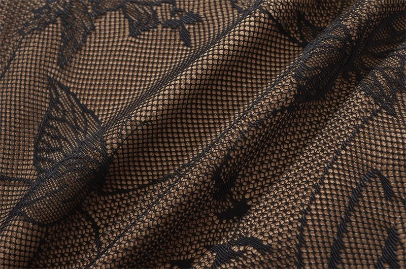 Deep V-neck Long Sleeve Lace Stitching Sheer Long Sleeve Top Low Waist Irregular Skirt Suit