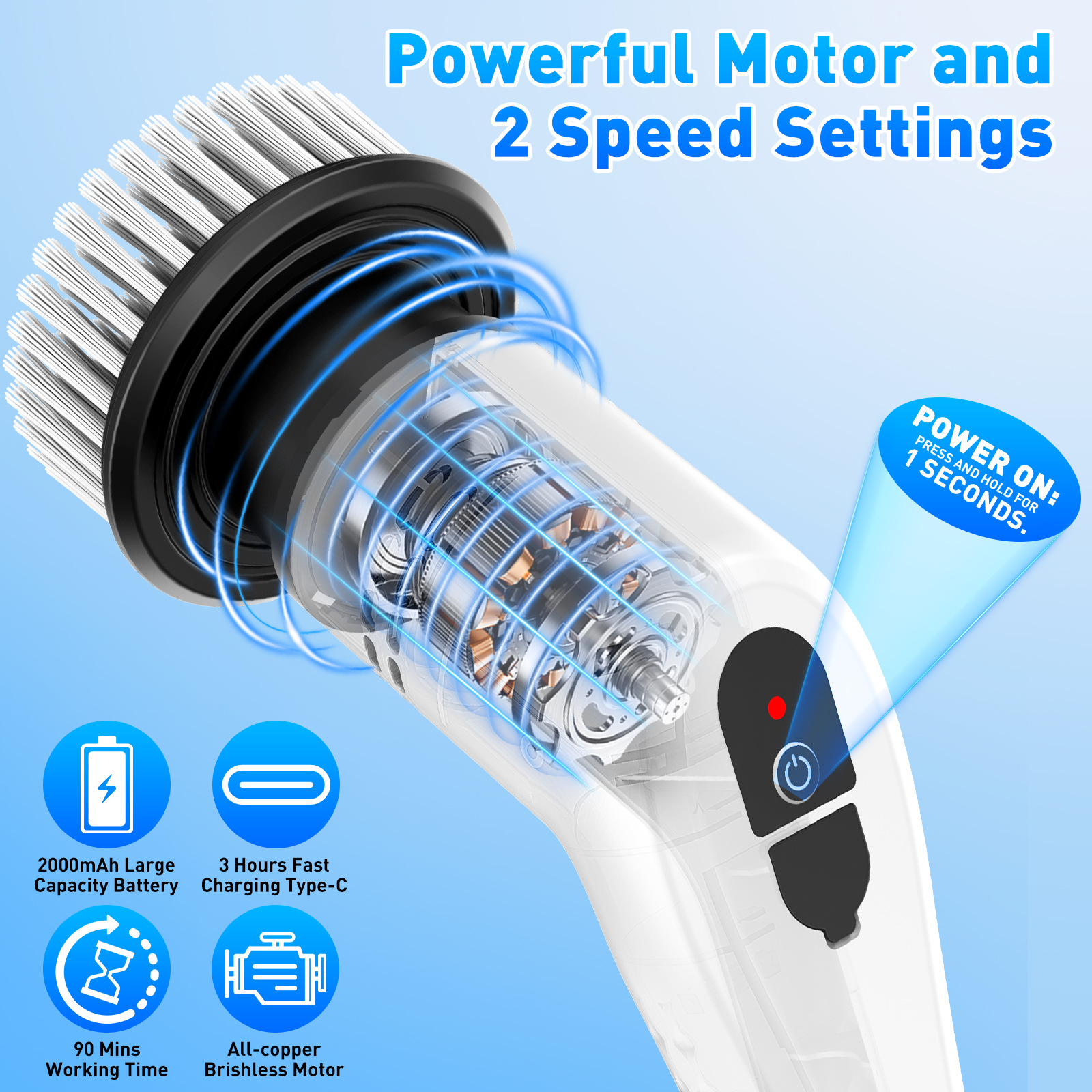 Multi-Function Wireless Electric Cleaning Brush 3