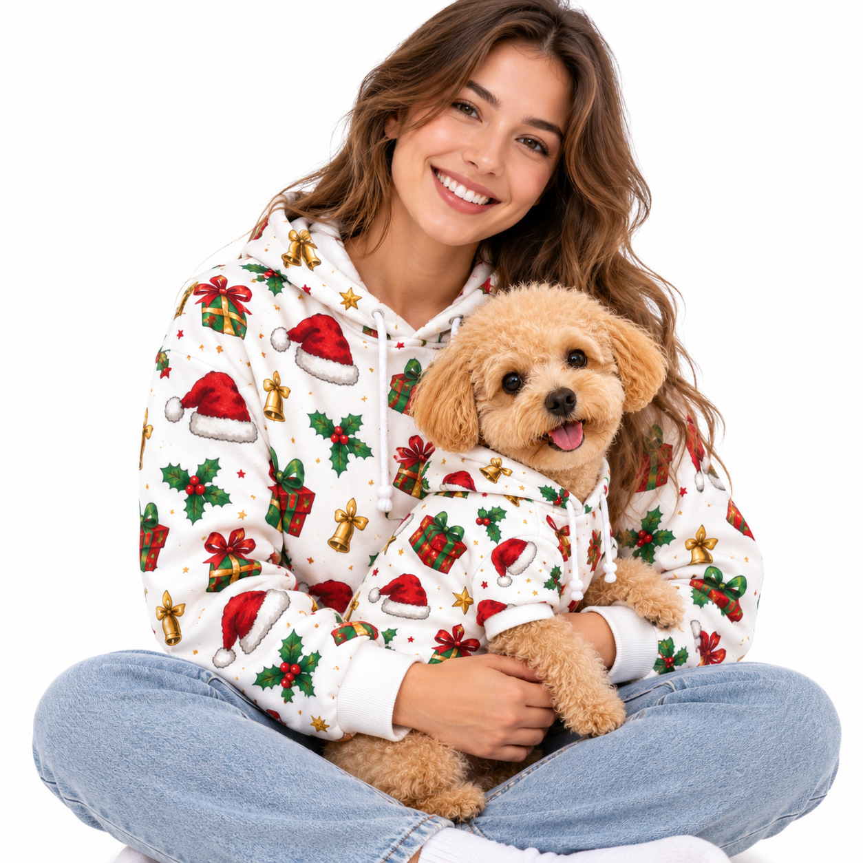 Halloween Pet Outfit For Owners And Dogs Autumnwinter Hoodie Two-piece Set