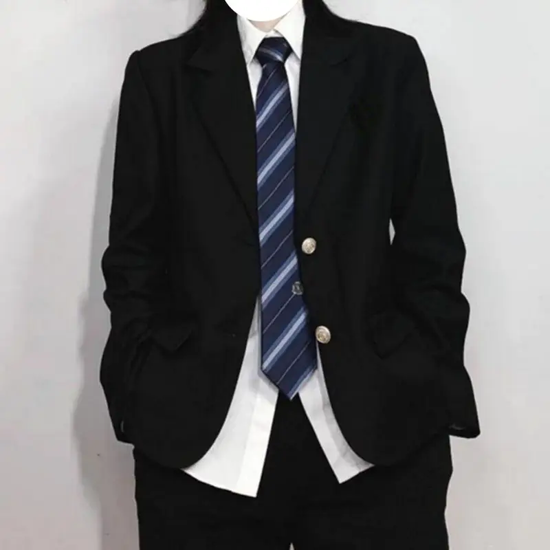 Solid Color Two Button Suit Middle School College Male Class And School Uniforms