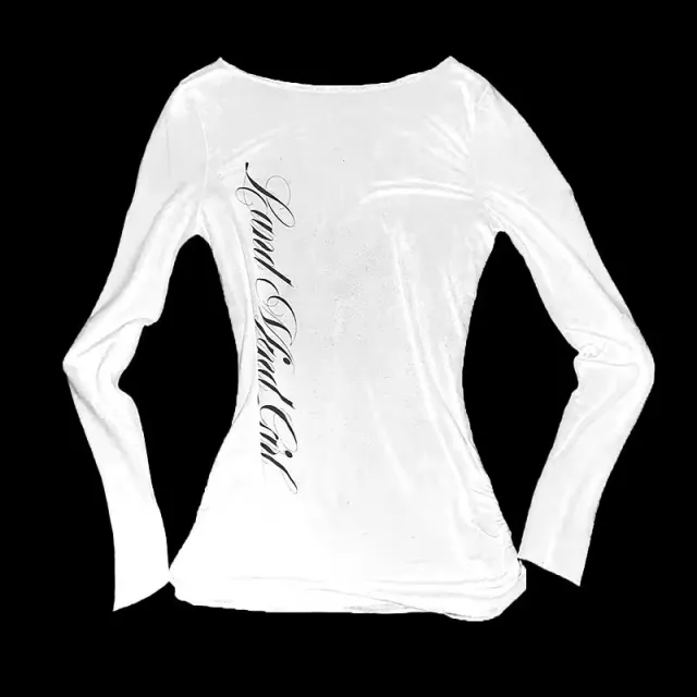 European And American Style Sexy All matching Slim Long Sleeve Top Women White - Shop at LoveMi