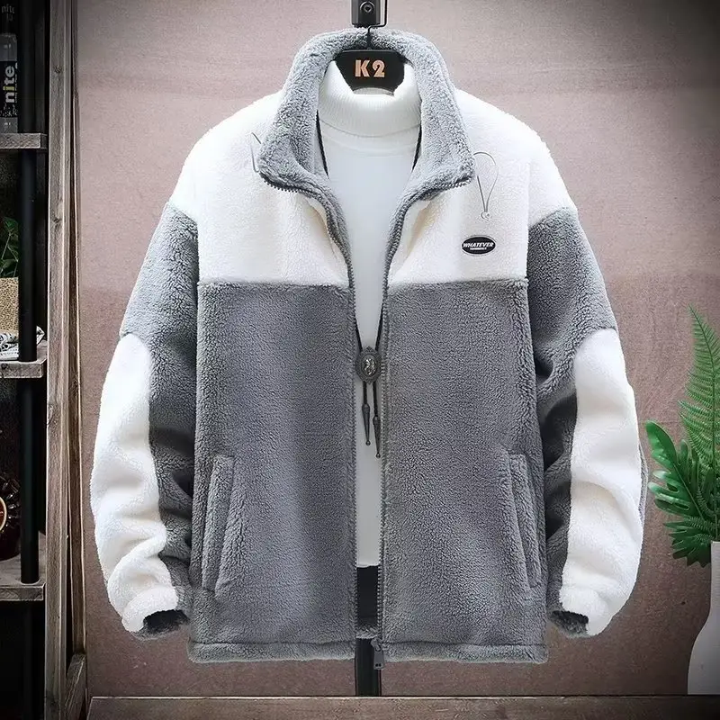 Winter Fleece Lined Padded Warm Keeping Cotton Coat Men's