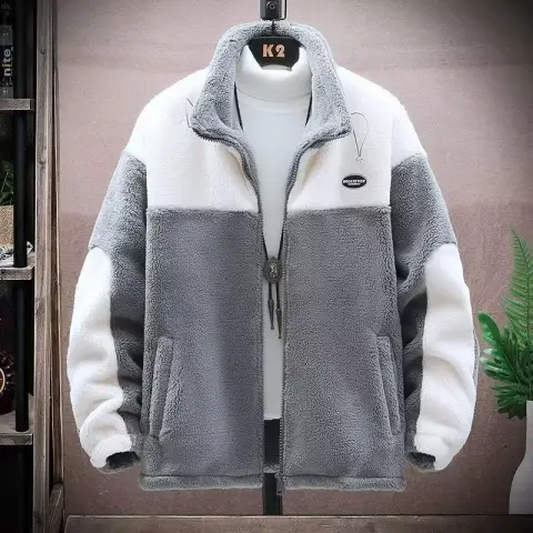 Winter Fleece Lined Padded Warm Keeping Cotton Coat Men's