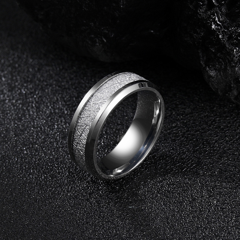 Title 5, Mens Ice Silk Foil Titanium Steel Fog Ring. Ex...