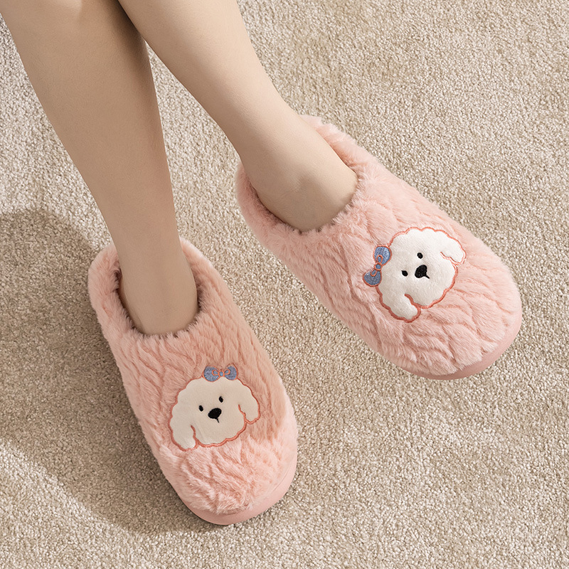 Couple Cotton Slippers Indoor Thickening Warm Plush Cotton Shoes