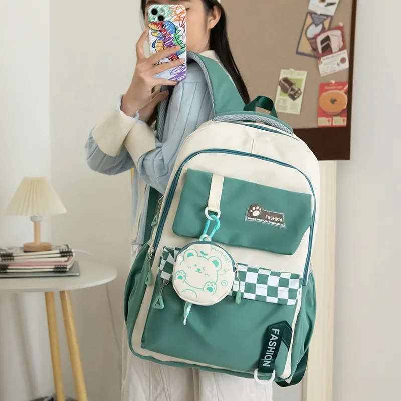 Fashion Cool Backpack Girls Casual - Green
