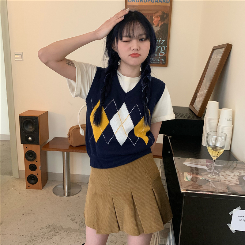 Wear Knitted Vest V-neck Sweater