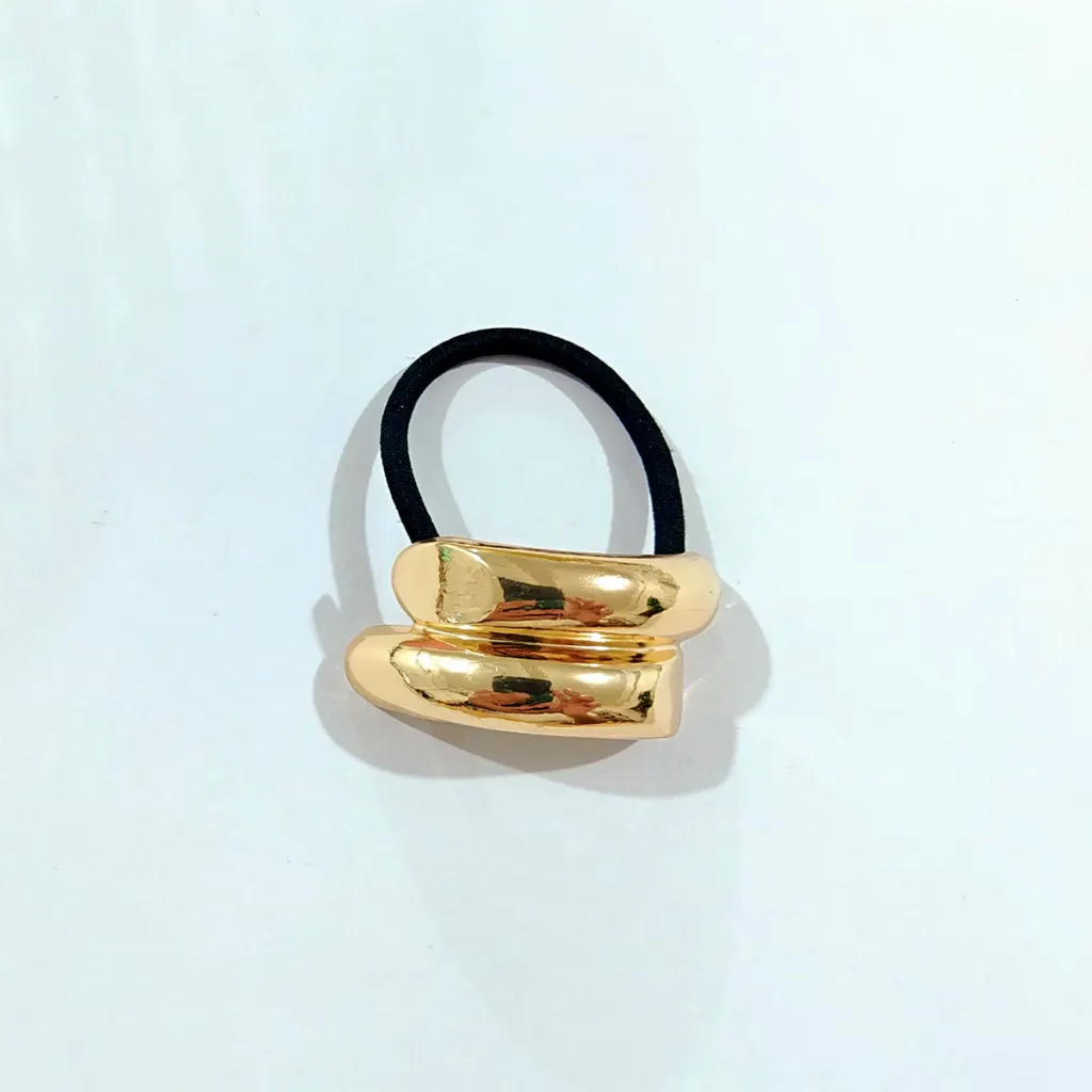 Jewelry Headdress Alloy Ponytail Belt Tire Simple Fashion - Gold