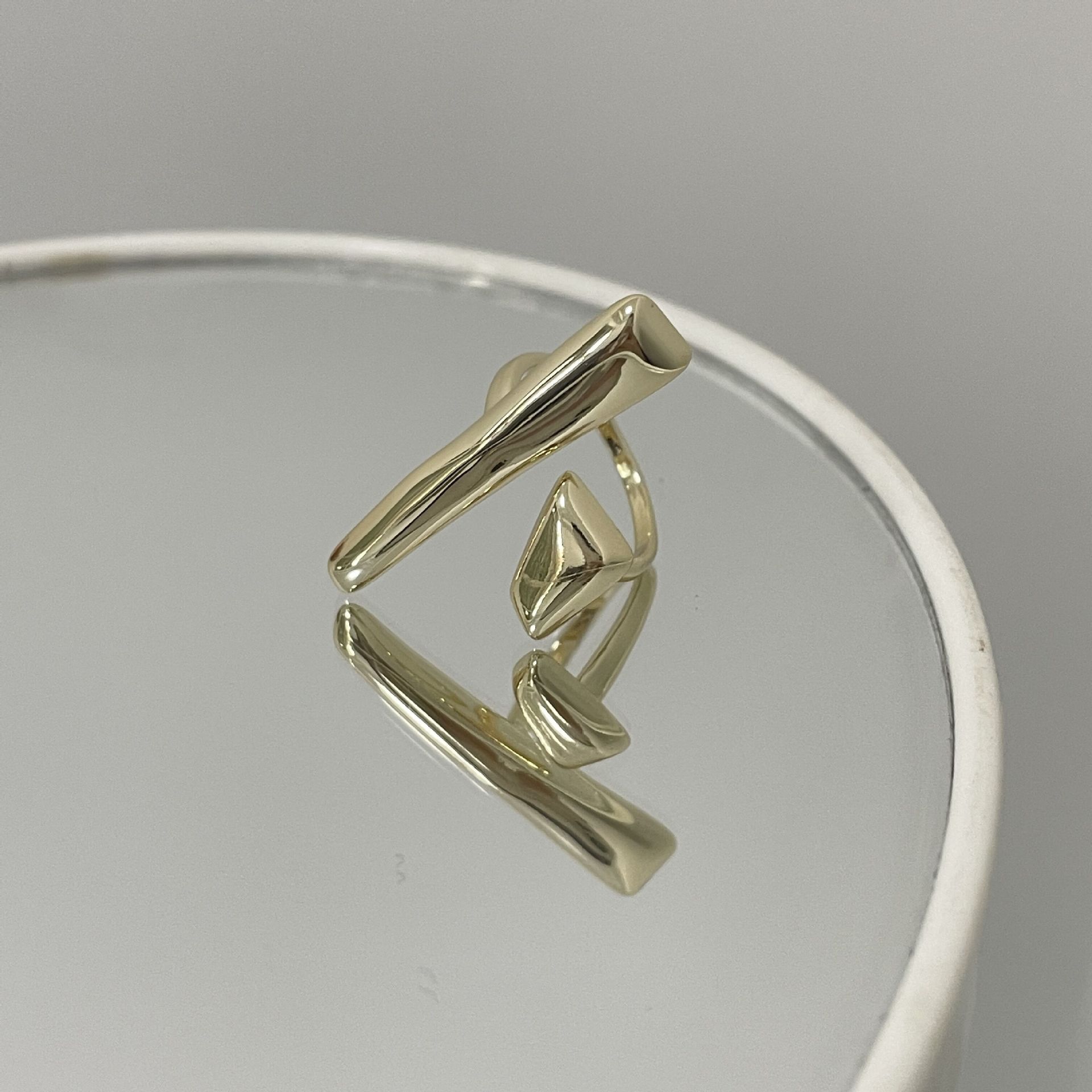 Special-interest Design Irregular Geometric Adjustable Index Finger Ring