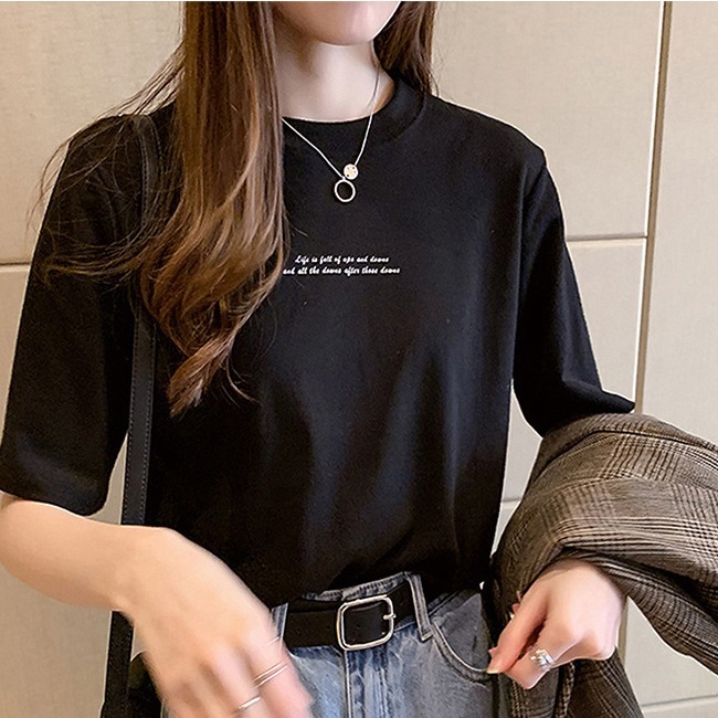 Women's Letter Printed Student Top