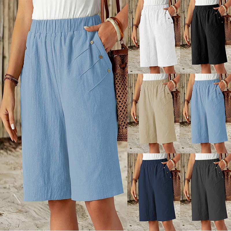 Five Points Solid Color Casual Pants Straight-leg Pants Home