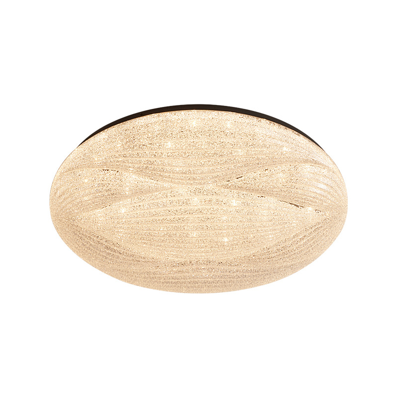 Modern Light Luxury Atmospheric Cream Style Copper Round Ceiling Lamp