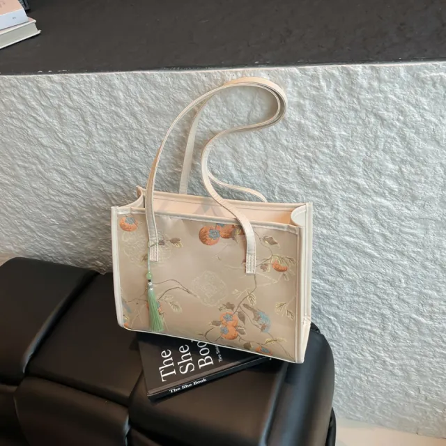 Large capacity Tote Bag A Versatile Casual Handbag Lucky Persimmon - Shop at LoveMi