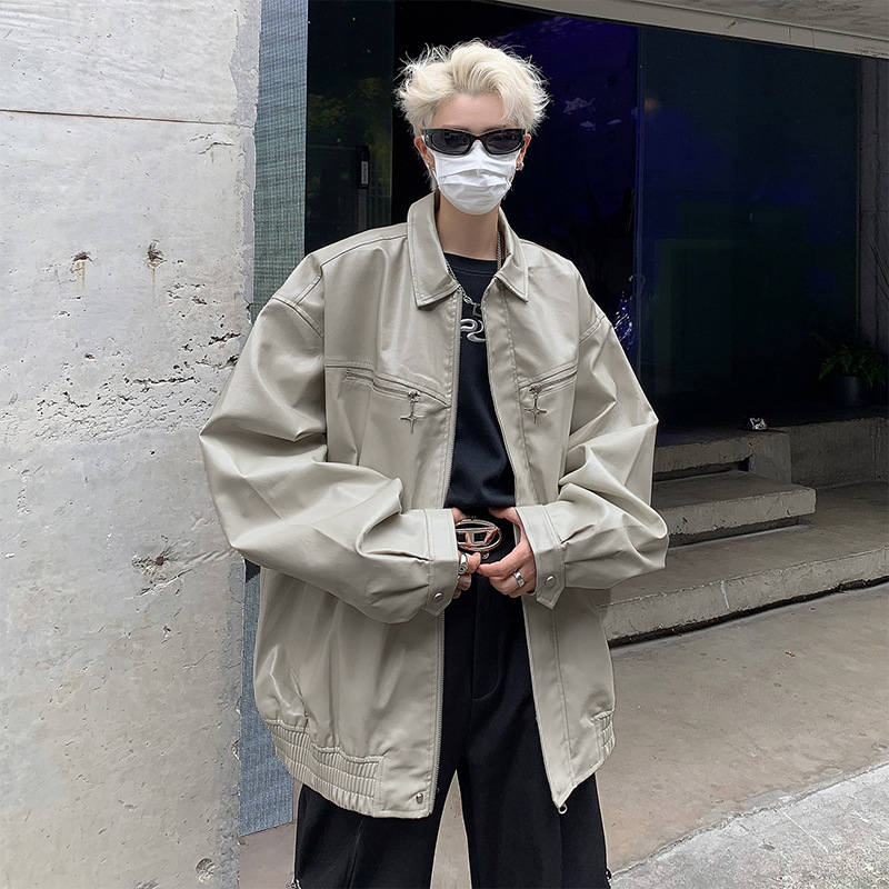 Design Metal Zipper Bomber Jacket