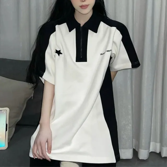 Women's American style Retro Short Sleeve T shirt White - Shop at LoveMi