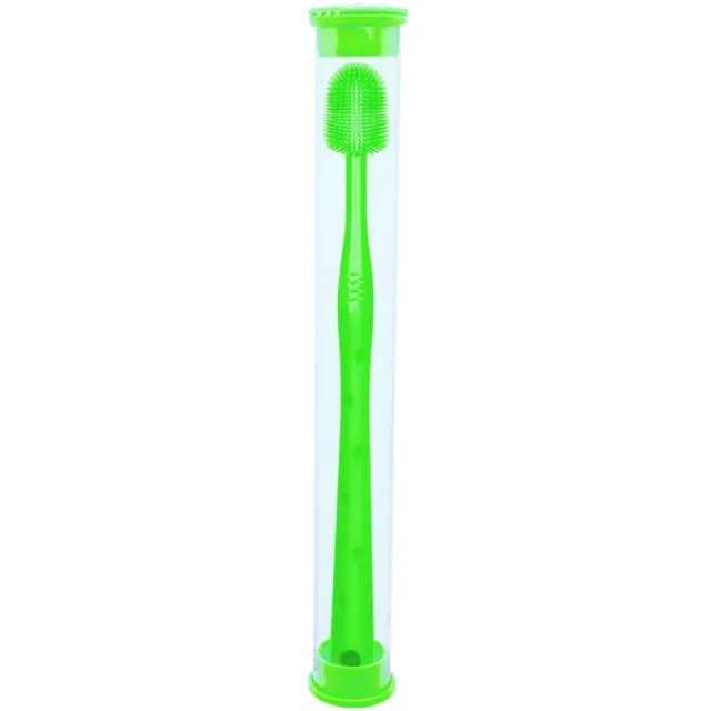 Small Dog Pet Silicone Toothbrush Tooth Cleaning Supplies Green With Plastic Box - Shop at LoveMi