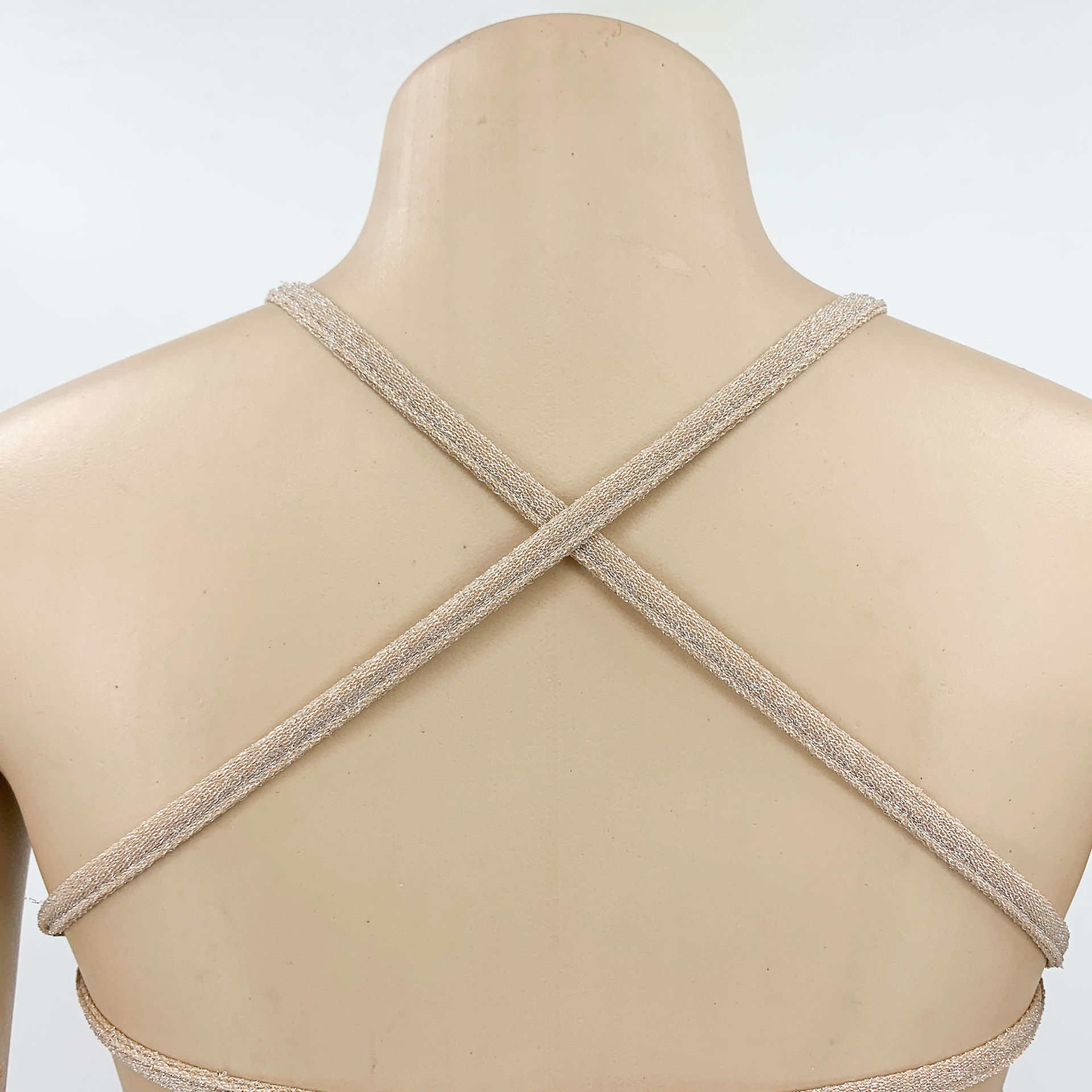 European And American Women's New Lace-up Fashion Tight Backless Strap Dress