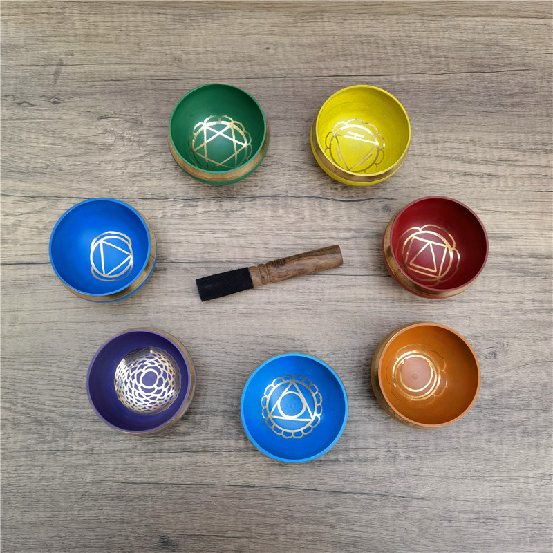 Nepalese Handcrafted Seven-color Singing Bowls - Image 1