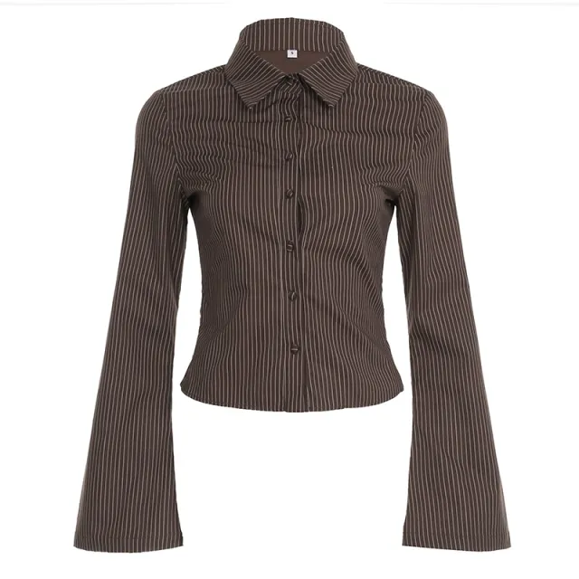 Retro Slim fit Flared Sleeves Top Red - Shop at LoveMi