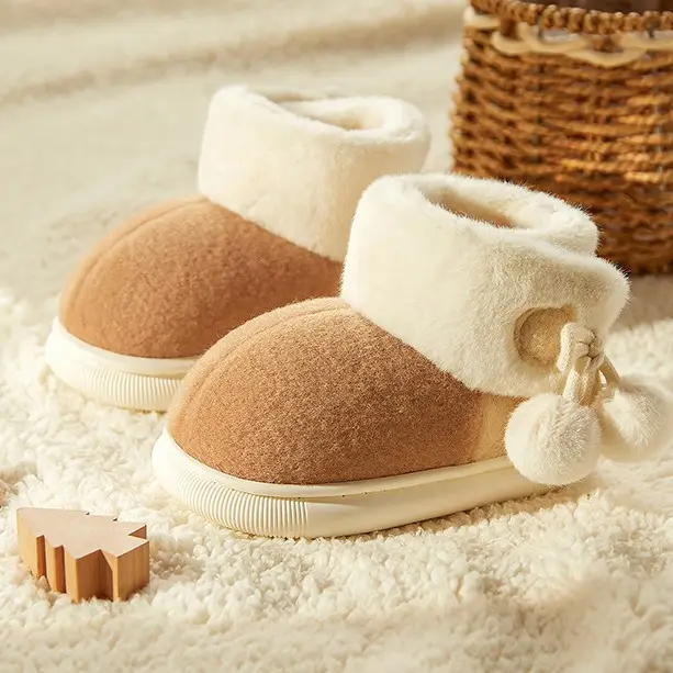 Children's Warm Keeping Heel Cover Cotton Shoes