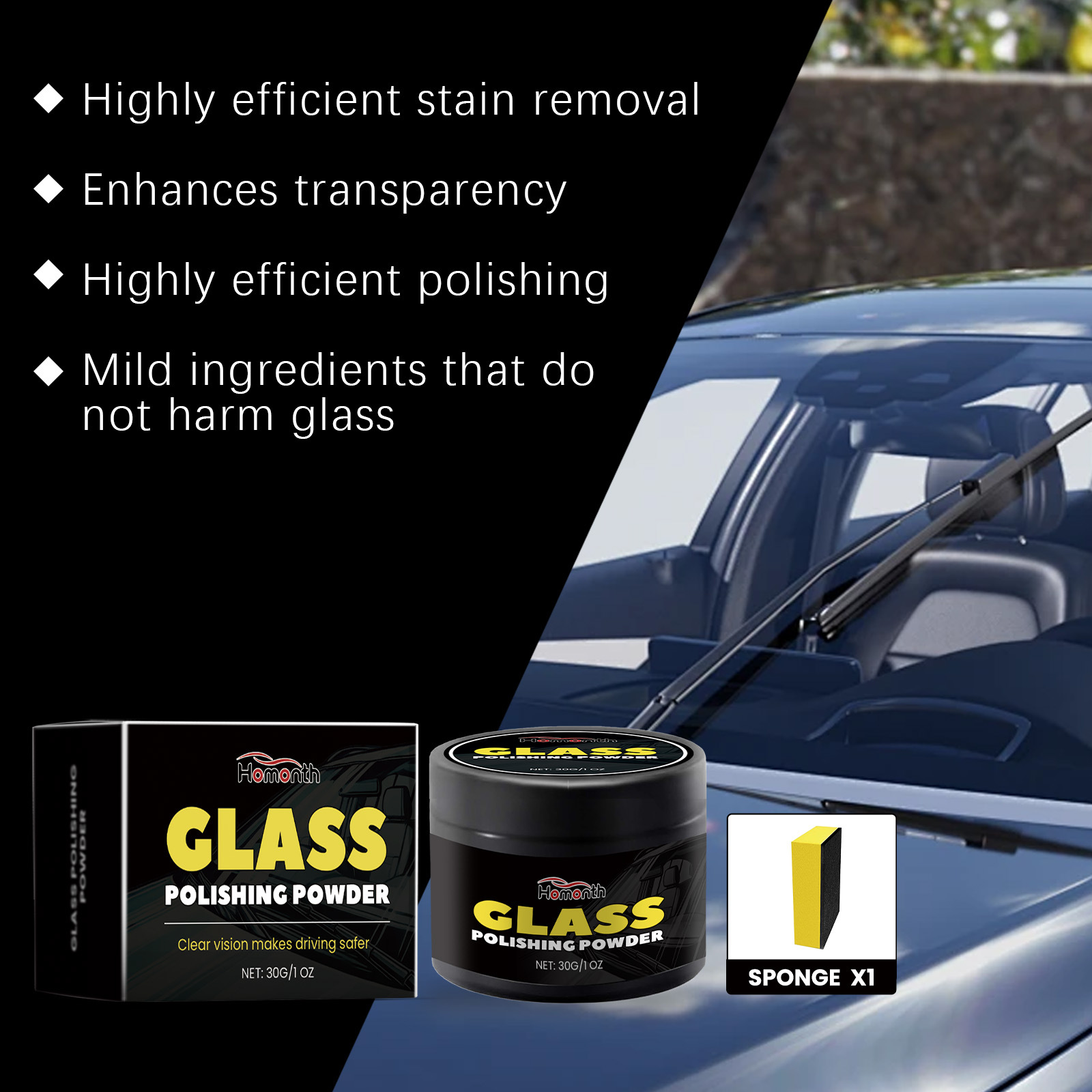 Car Glass Polishing Powder Oil Film