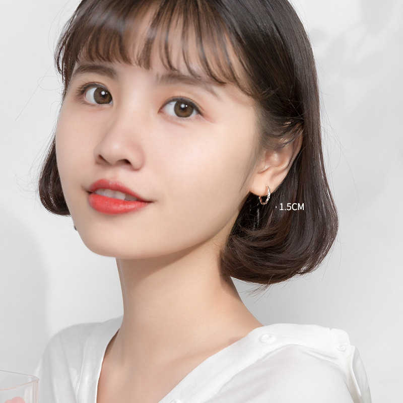 S925 Sterling Silver Simple Creative Twist Ear Clip Female Girly Temperamental Earrings Eardrops
