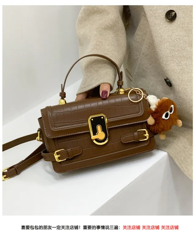 Women's Fashion Portable Shoulder Messenger Bag Coffee - Shop at LoveMi