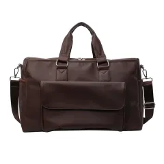 Travel Bag Pu Portable Fitness Large Capacity Fashion - Brown - View 1