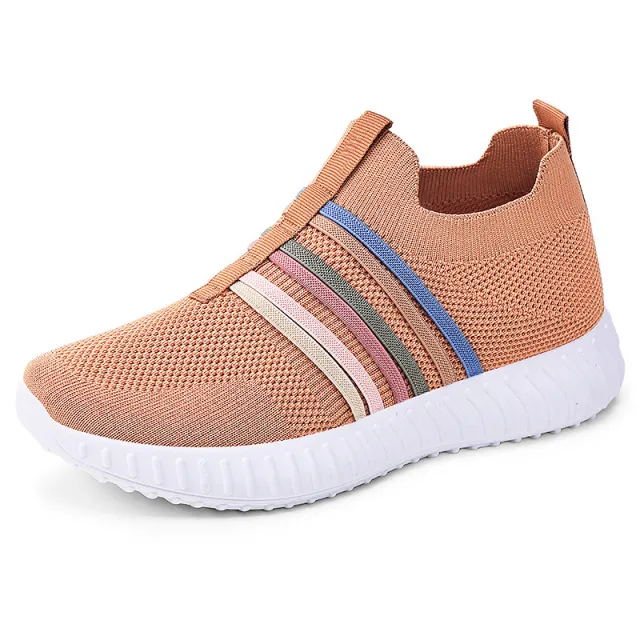 Women's Casual Shoes Breathable Mesh Surface Plus Size Soft Bottom Pumps Coffee - Shop at LoveMi