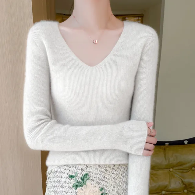 New V neck Ribbed Slim fitting Base Layer For Women, Slimming White - Shop at LoveMi