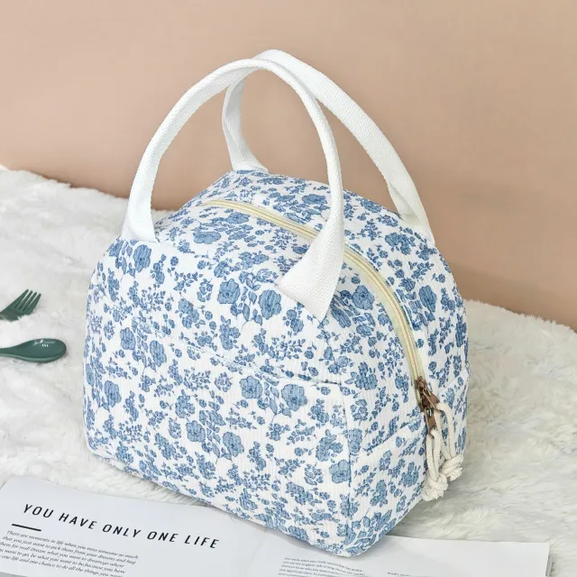 Portable Large Capacity Advanced Sense Portable Quilting Cotton Bag Blue - Shop at LoveMi