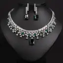 Minimalist And Exquisite Zircon Necklace And Earring Set view 5
