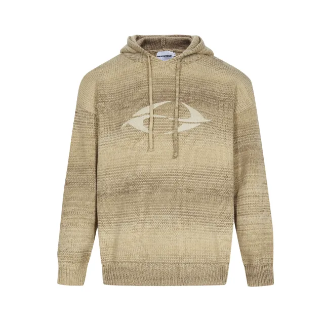 Street Retro Maillard Gradient Hooded Sweater Khaki - Shop at LoveMi