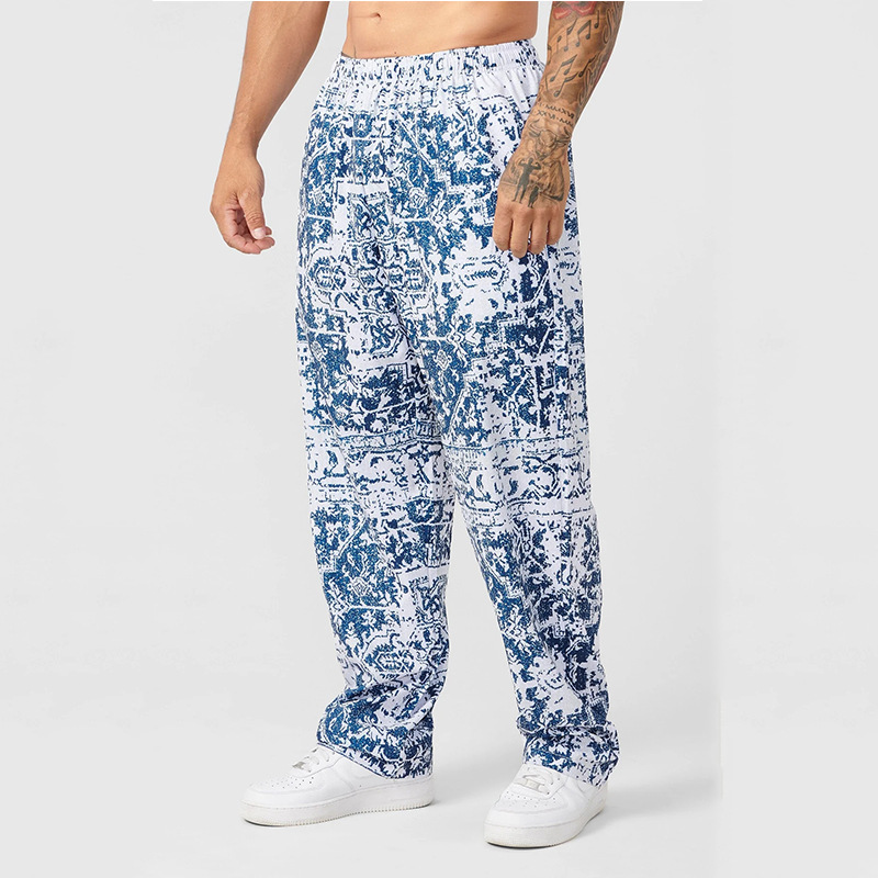 Retro Men's Summer Breathable Quick Drying Loose Sports Pants