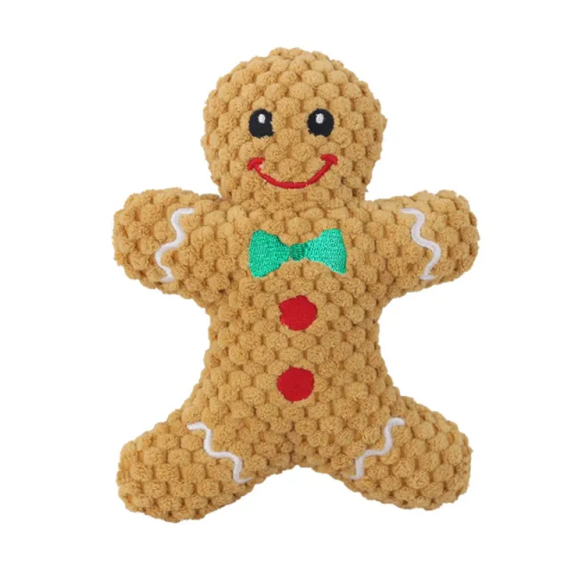 Pet Dog Plush Sound Toy Gingerbread Man - Shop at LoveMi